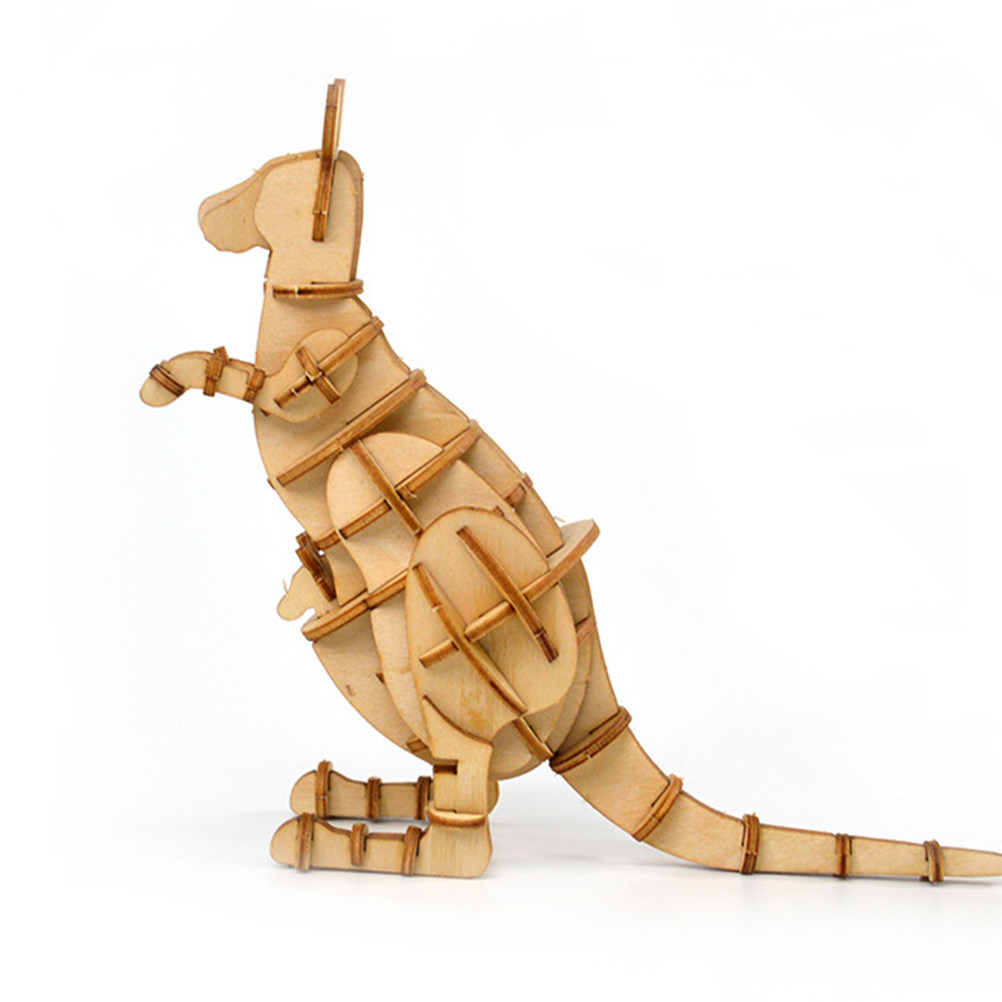 Kangaroo Kids Education - 3D Kangaroo Wooden Puzzle Handmade Educational