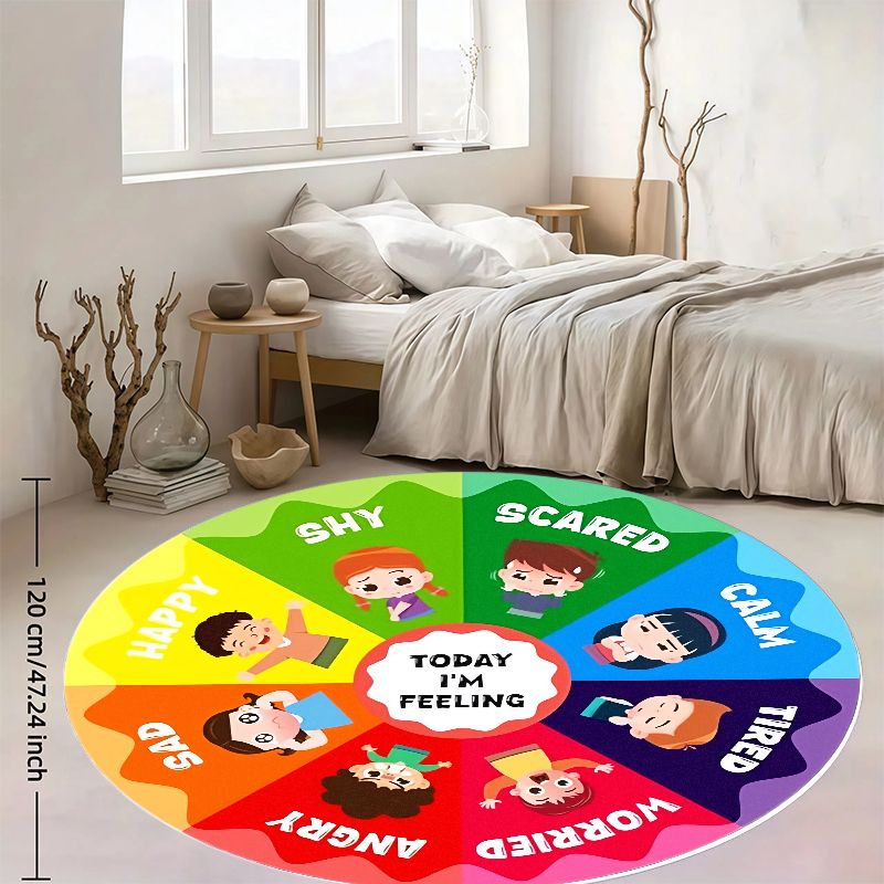 Emotion Wheel Kids Round Rug F - đánh giá và giá Happy Kids Education