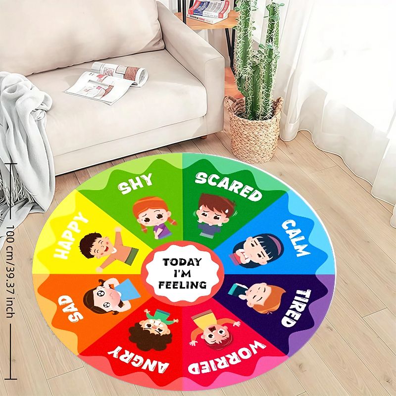 Emotion Wheel Kids Round Rug F - đánh giá và giá Happy Kids Education