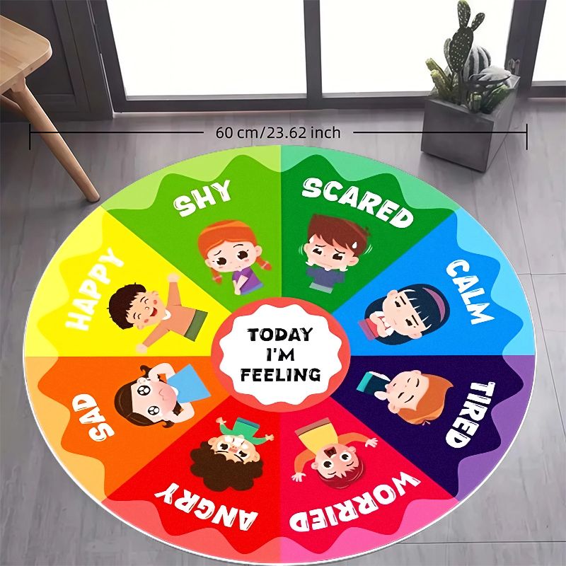 Emotion Wheel Kids Round Rug F - đánh giá và giá Happy Kids Education