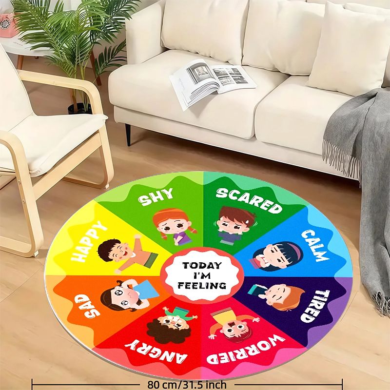 Emotion Wheel Kids Round Rug F - đánh giá và giá Happy Kids Education
