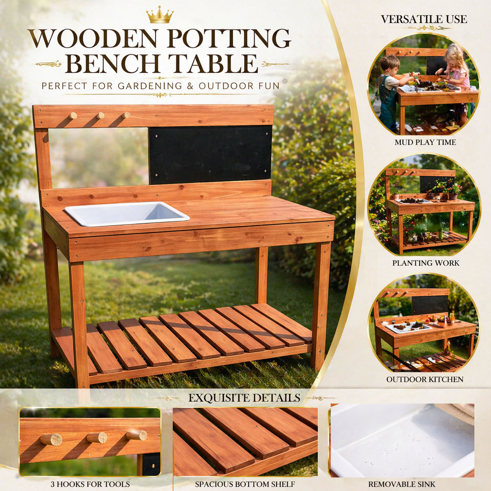 Wooden Potting Benches For Chi - đánh giá và giá Kids Outdoor Education