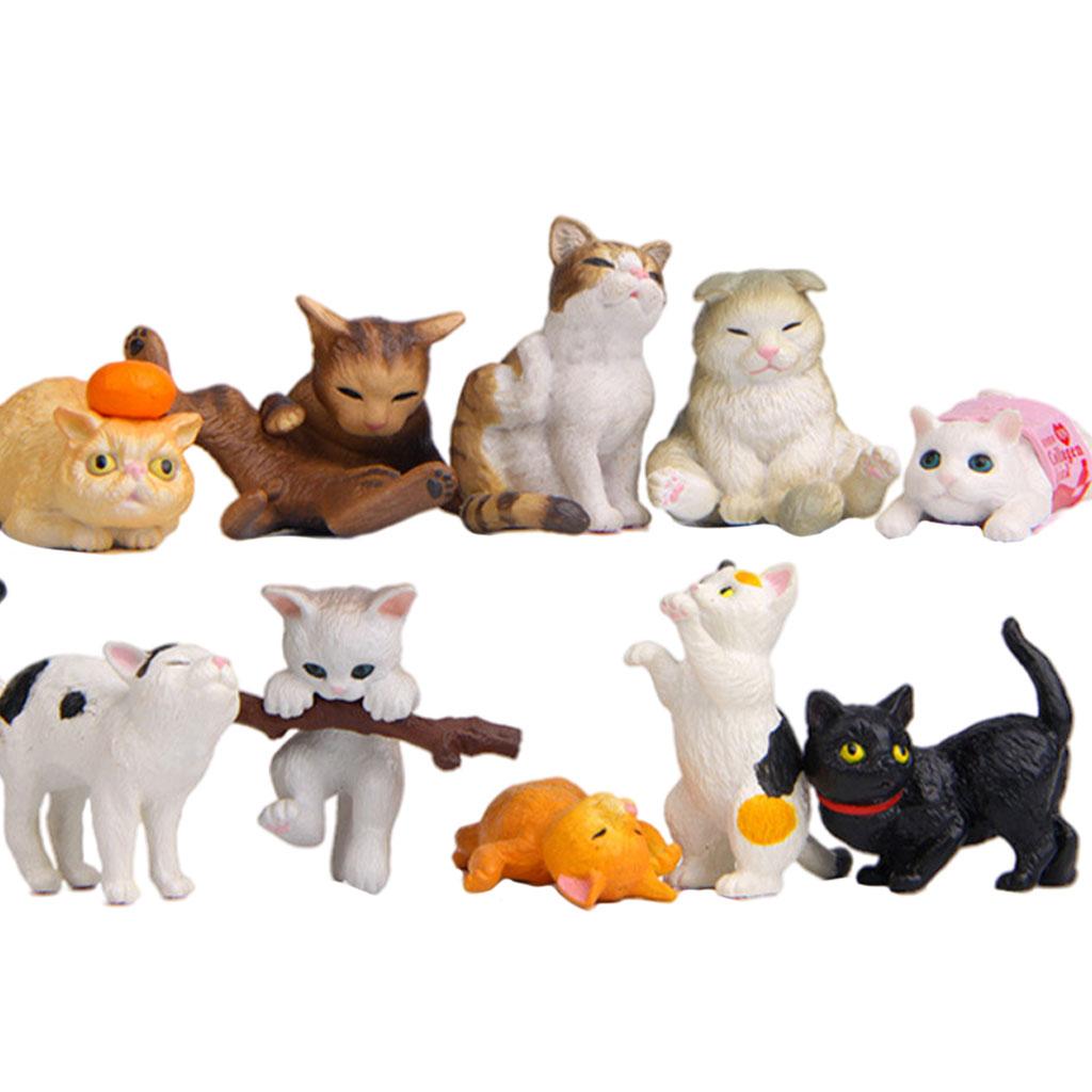 10 PCS PVC Cat Figures Statues - đánh giá và giá Kids Education Learn Tv