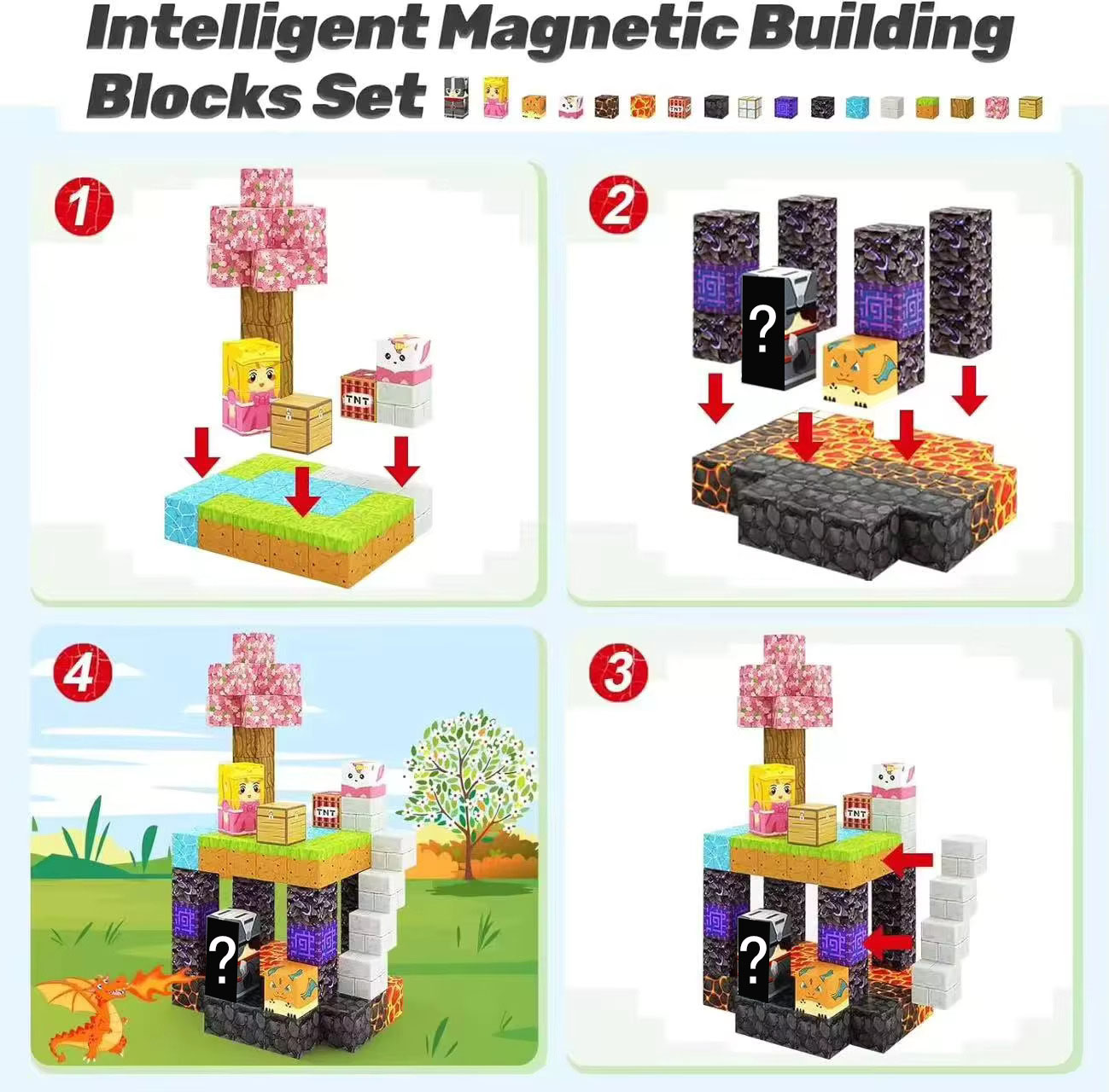 Magnetic Building Blocks Mine  - đánh giá và giá Kids Education World