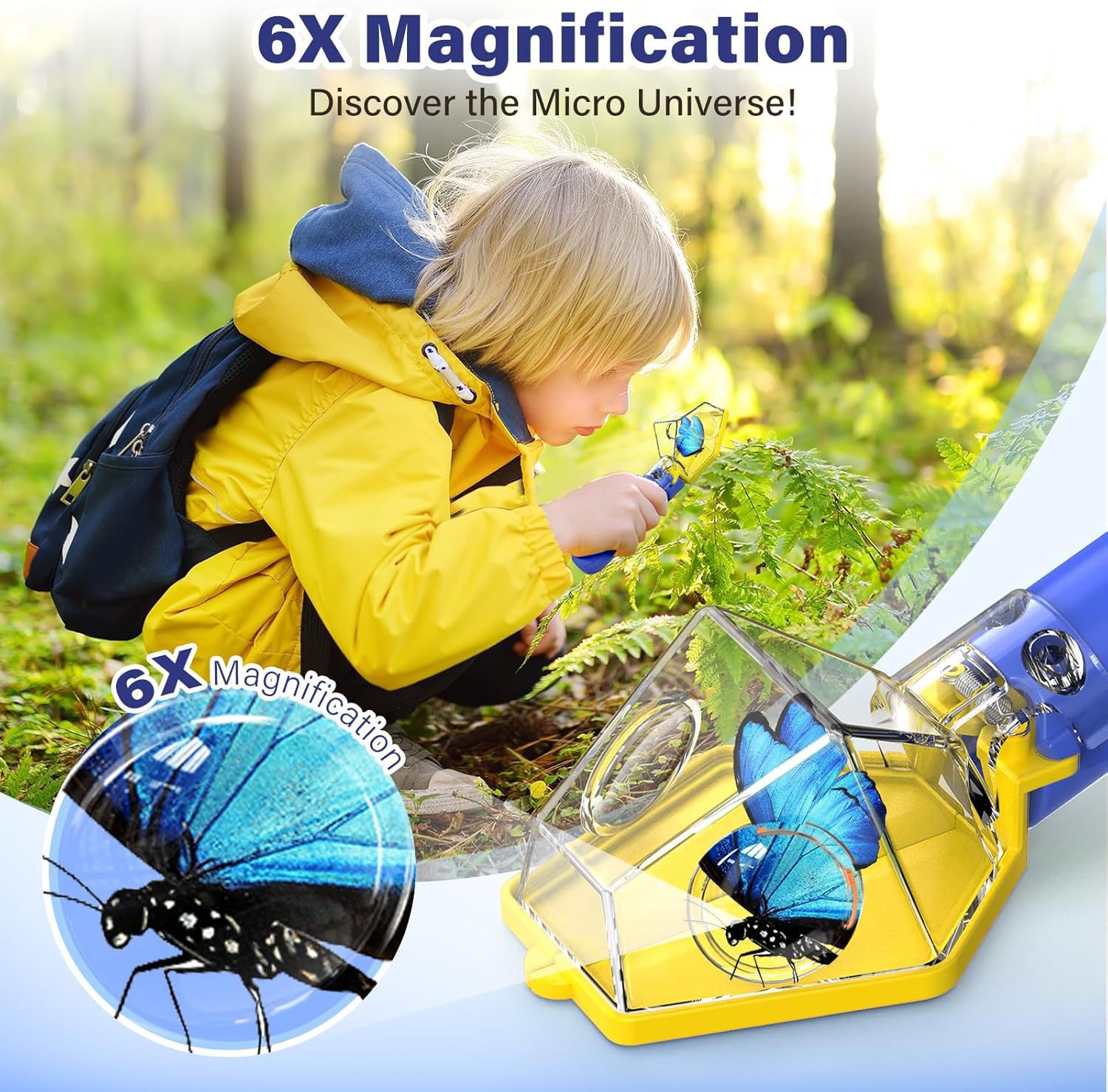 6X Magnifier Kids Bug Catcher, - đánh giá và giá Kids Outdoor Education